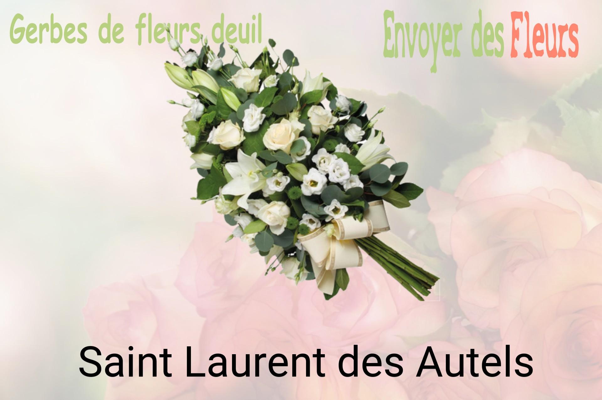 Gerbe de fleurs de deuil livrée à Saint-Laurent-des-Autels
